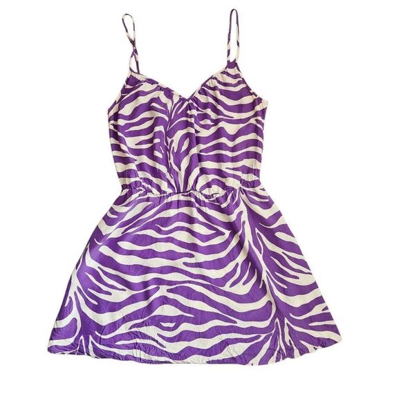 Y2K Vintage Amanda Uprichard Mini Dress Medium 100% Silk - Picture 2 of 5